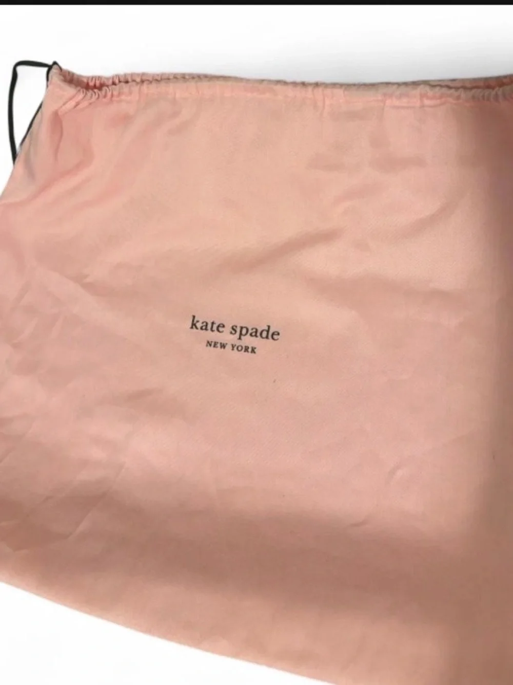 kate spade blush pink drawstring dust pouch